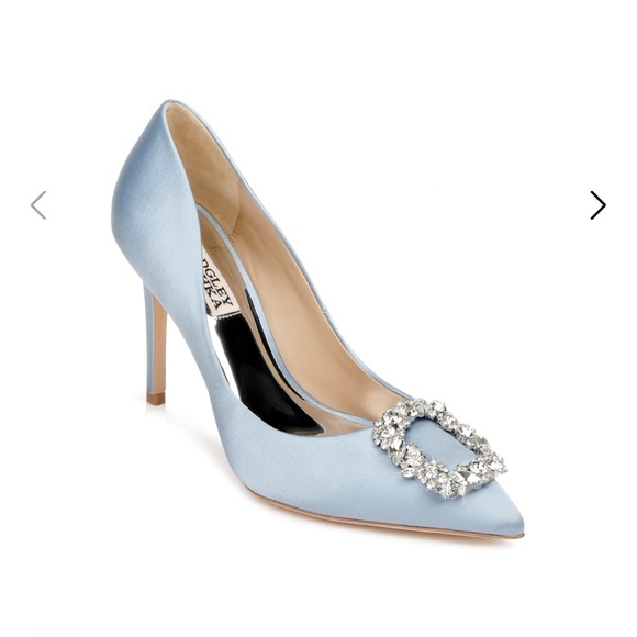 Badgley Mischka Shoes - Badgley Mischka Cher Pointed Toe Evening Pump - Azure Blue (6 1/2)